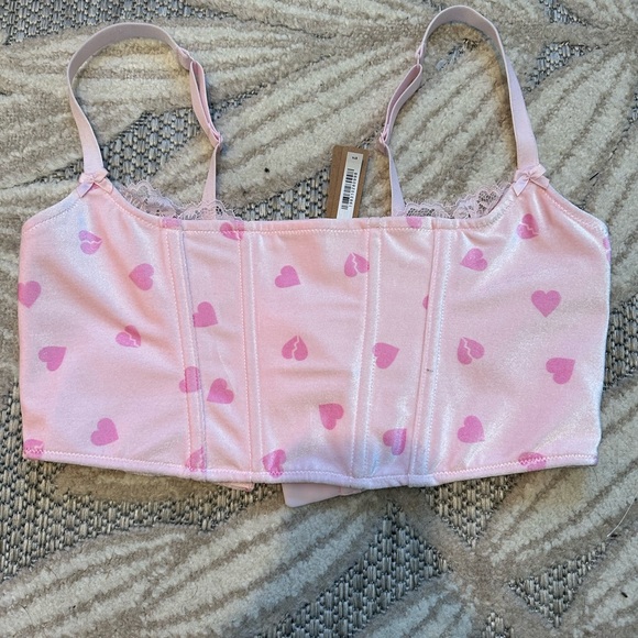 NWT Skims Velvet Lace Heart Breaker Bustier - Picture 3 of 5